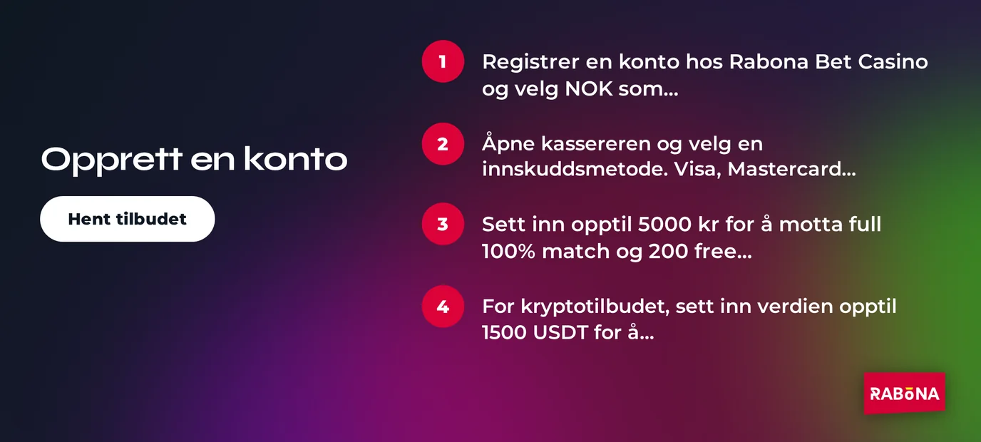 Velkomstbonus steg aktiver